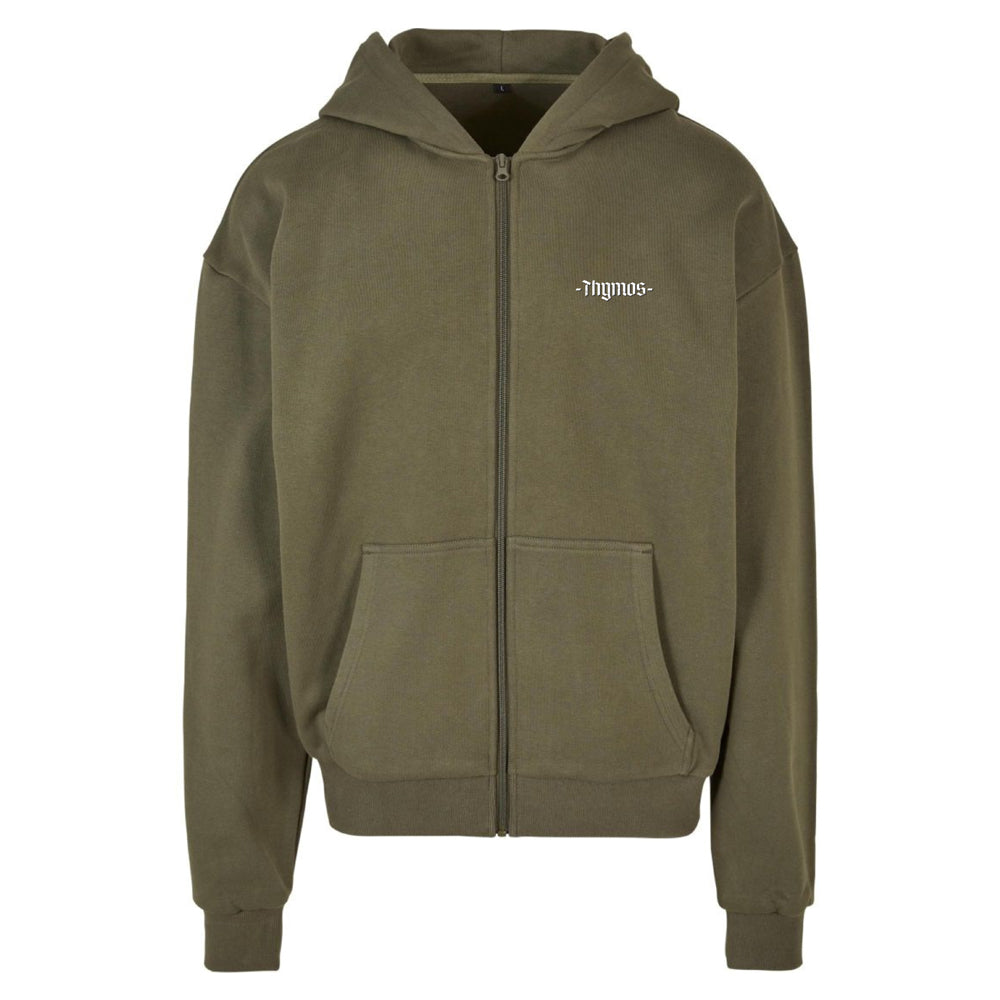 AVMC Heavy Oversized Zip-Hoodie Olive