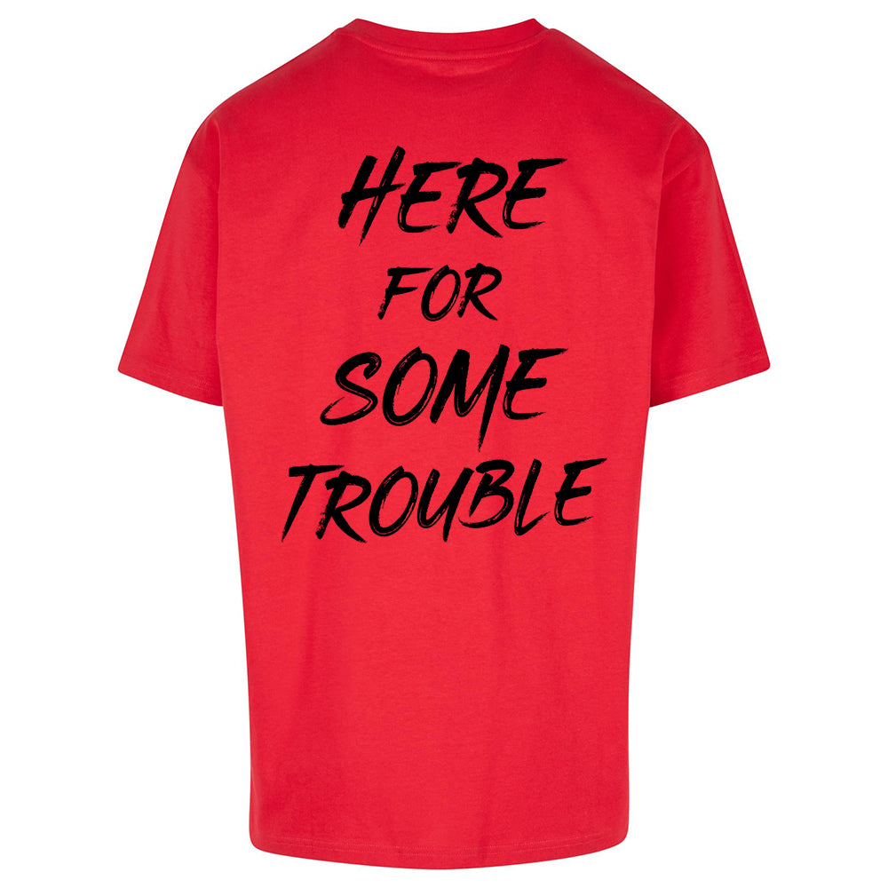 "Here For Some Trouble" Oversized Shirt