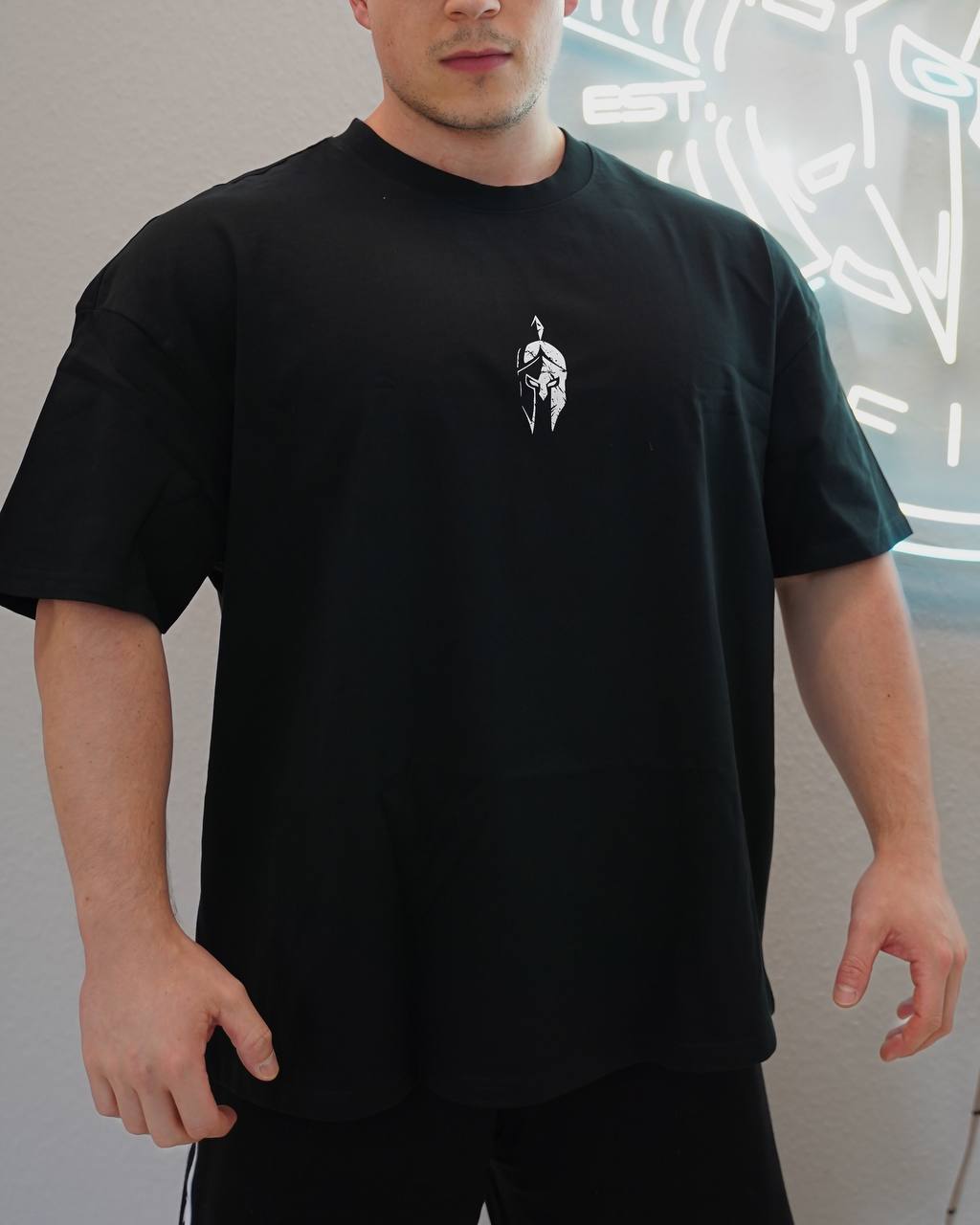 Spartan Heavy Oversized Shirt Black XXL