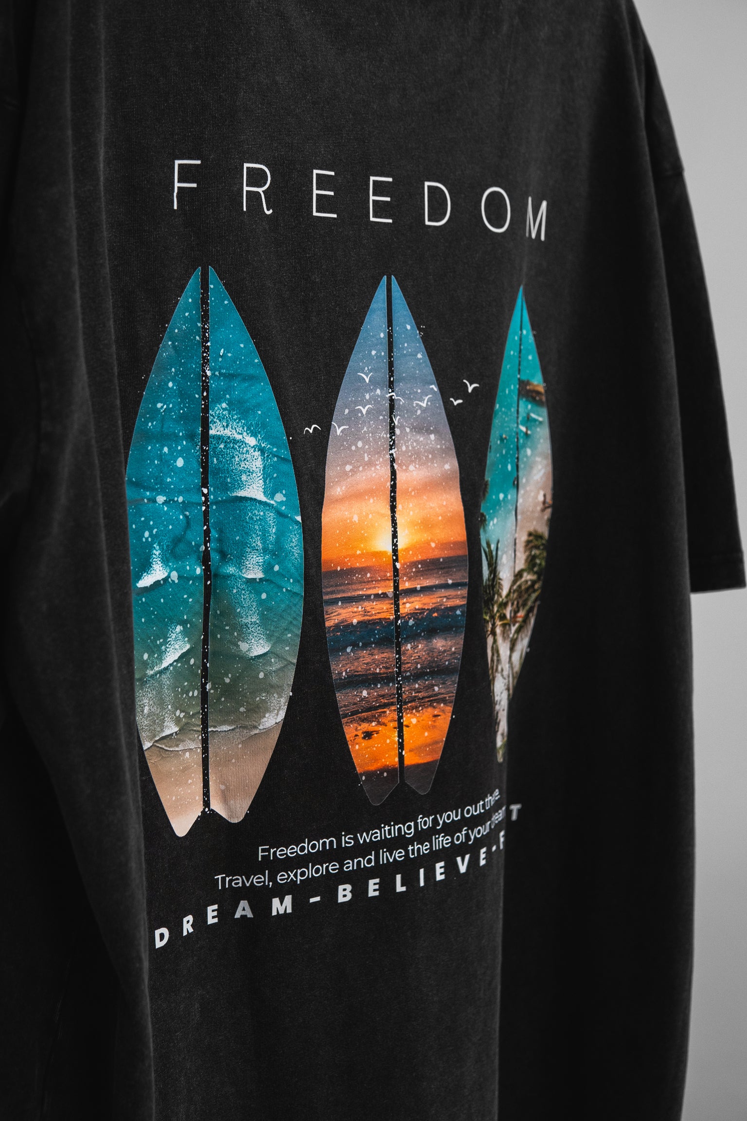DBF Freedom Washed Oversize Shirt Black